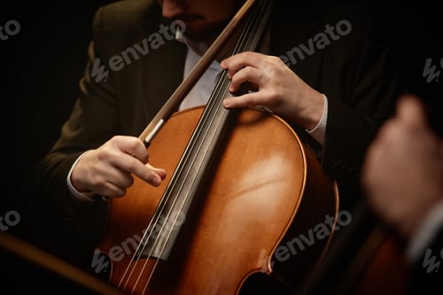 Preview: Classical Music Artist Playing Violoncello with Fingers