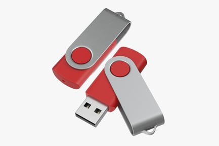 Preview: Red & Silver Swivel USB Stick Collection