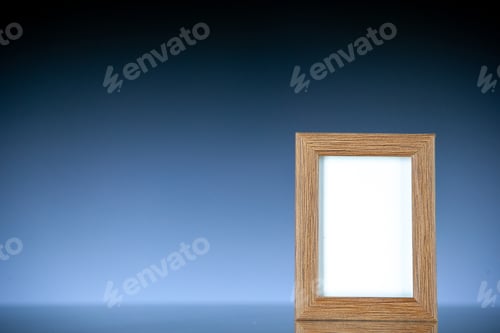 Preview: front view elegant picture frame on light background present gift family portrait color photo