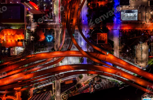 Preview: Downtown Miami Highway at night