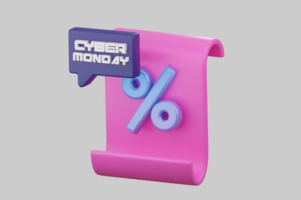 Vista previa: Gráfico en rollo de venta del Cyber Monday