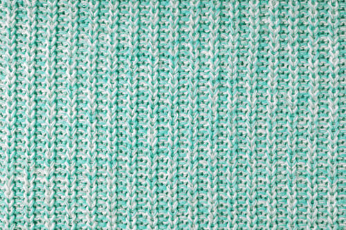 Preview: Jersey Textile Background , Turquoise White Melange Knitted Fabric, Cloth Surface