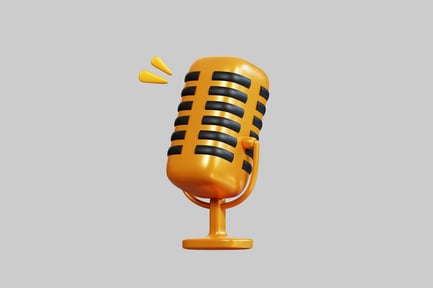 Preview: Vintage microphone with earplugs