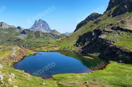 Preview: Pic du Midi d Ossau from Anayet plateau in Spanish Pyrenees, Spain