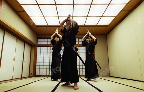 Preview: Samurai training in a traditional dojo, in Tokyo