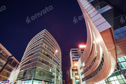 Preview: Evening lights in modern city