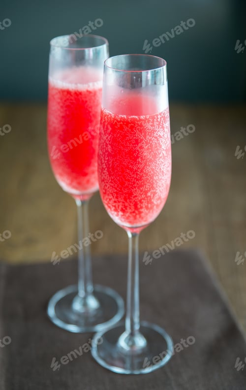 Preview: Two glasses of Mimosa cocktail