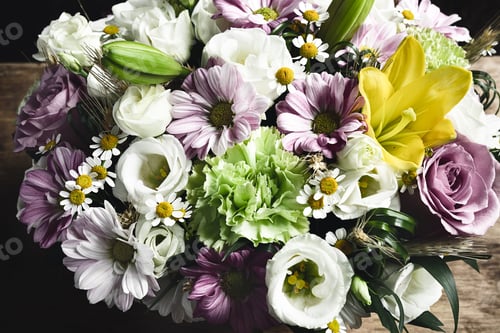 Preview: Bouquet garden flowers close-up