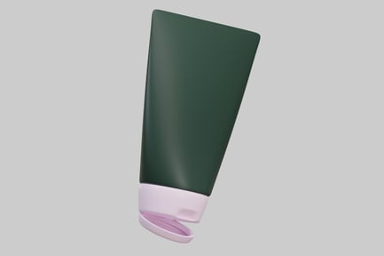 Preview: Tube with dark green body and light purple cap