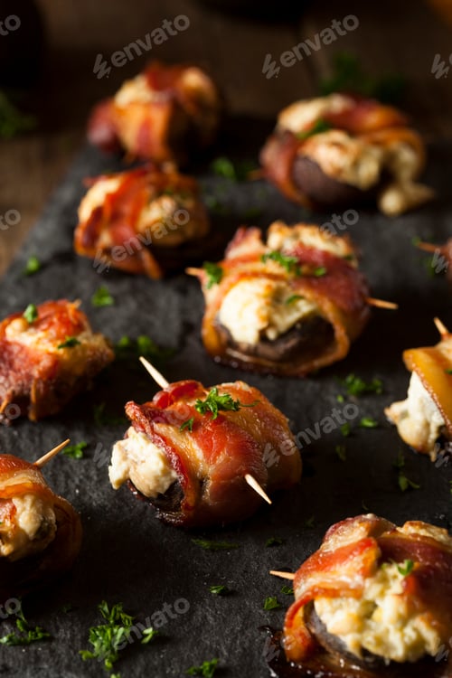 Preview: Homemade Bacon Wrapped Mushrooms
