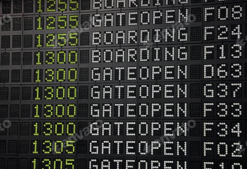 Preview: Flight information panel at airport