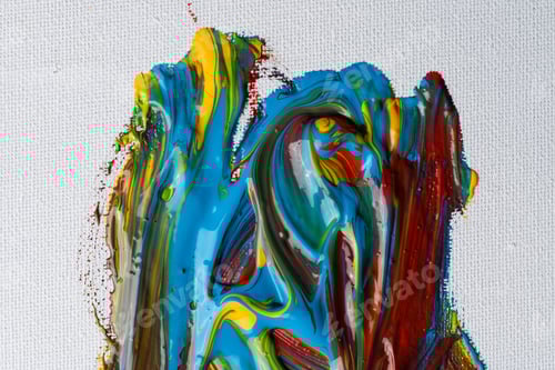 Preview: Colorful Abstract Paints on Canvas Background