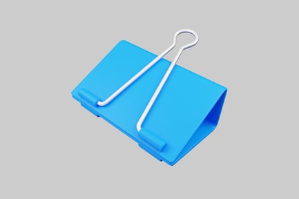 Preview: Blue binder clip office supply
