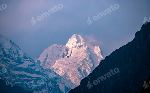 Preview: Snow-covered Mountain range in Gorakha