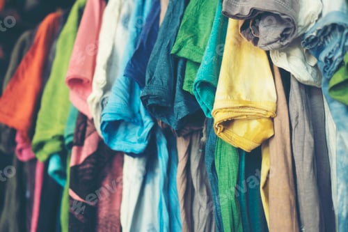 Preview: colorful clothes hanger at night market