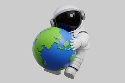 Preview: Astronaut hugging earth