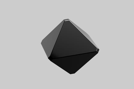 Preview: Glossy black octahedron