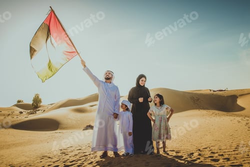 Preview: Arabian family in the desert
