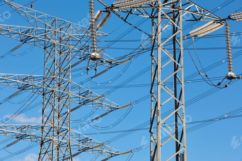 Preview: Power line tower. Energy industry. Industrial electricity. Renewable production