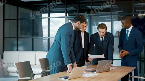 Preview: Corporate business team in a meeting. Group of young people