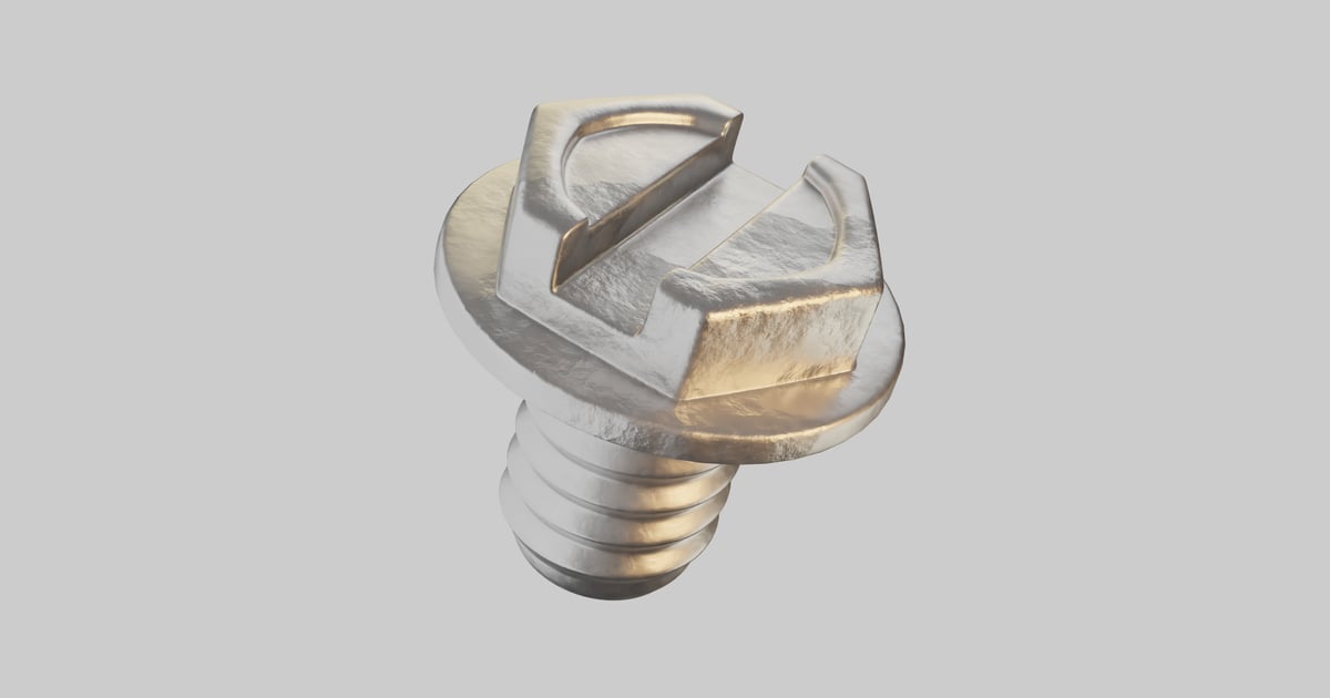 Hexagonal threaded fastener with aperture 3D, Incl. bolt & fastener ...