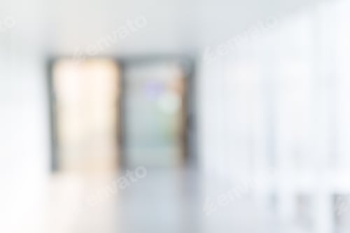 Preview: White blur abstract background from building hallway