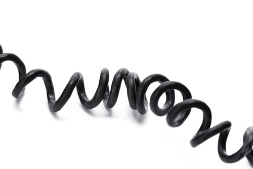 Preview: black wire isolated on a white background