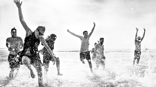Preview: Friends running in the water