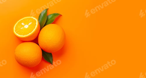 Preview: Fresh ripe orange fruit on orange