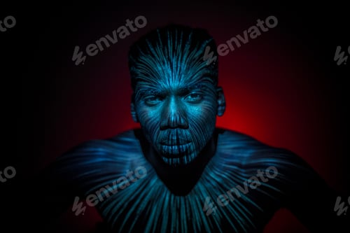 Preview: Black man with light lines
