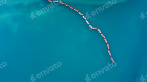 Preview: Boats on lake, aerial view