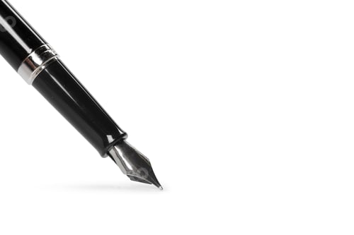 Preview: fountain pen isolated on white background
