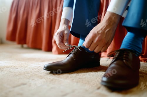 Preview: Groom is wearing shoes indoors