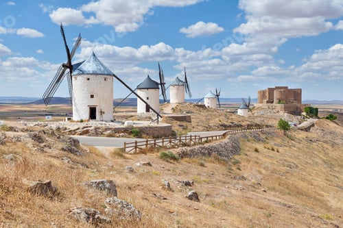 Preview: Famous windmills of Consuegra, Toledo province, Spain