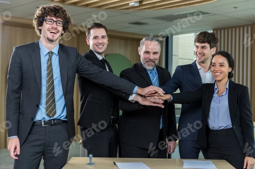 Preview: Diverse colleagues gather in brainstorm discuss statistics together.