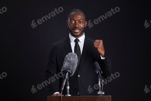 Preview: African-American Speaker at Podium