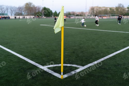 Preview: Corner flag on soccer field
