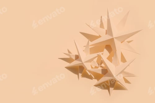 Preview: Christmas stars handmade holiday card.DIY christmas flat lay Christmas zero waste, paper, eco postca