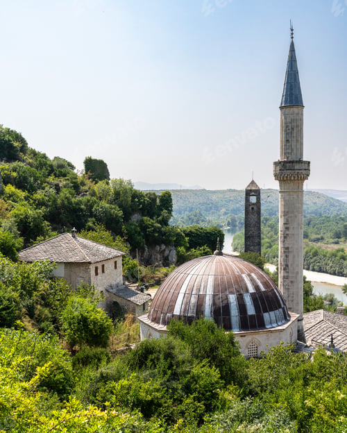 Preview: Scenic view of Pocitelj, Bosnia and Herzegovina on a sunny day