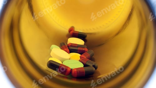 Preview: pills, medicine, vitamin, pouring