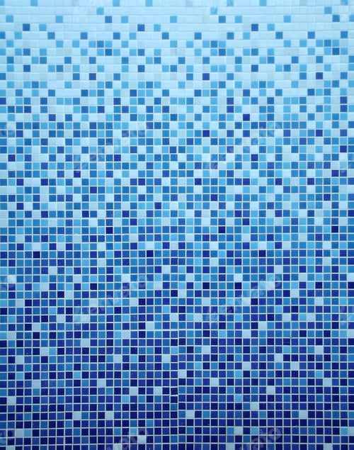 Preview: Blue tiled wall of a swimming pool