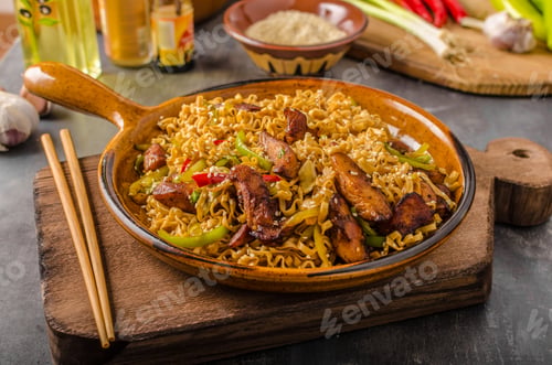 Preview: Chinese noodles with chicken