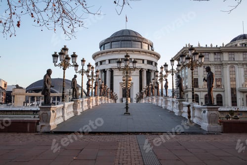 Preview: North Macedonia located by the Vardar River. Skopje