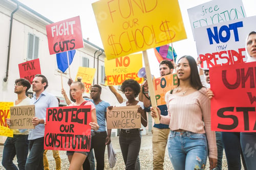 Preview: Activists demonstrating against social issues