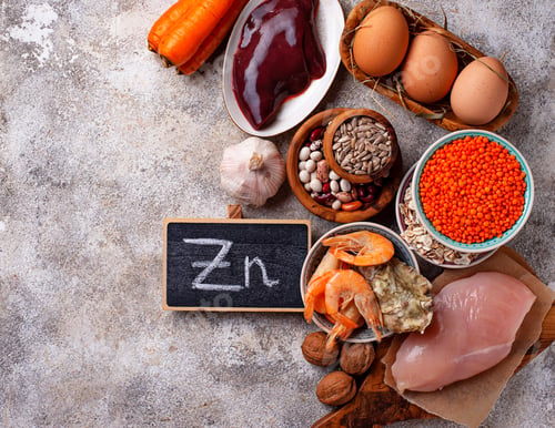 Preview: Healthy product sources of zinc.
