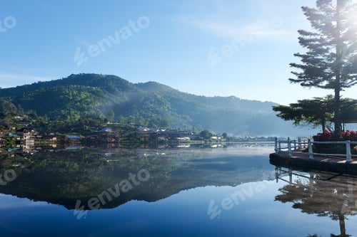 Preview: Sunrise scence of Ban Rak thai village in Mae Hong Son, Thailand