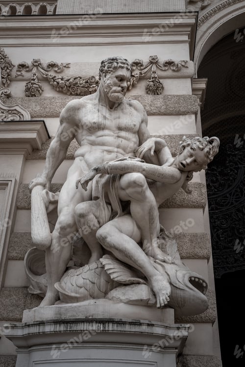 Preview: Heracles and the Girdle of Hippolyta at Hofburg Palace by Hans Scherpe, 1893 - Vienna, Austria