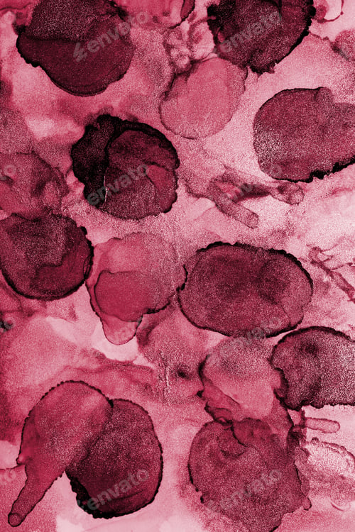 Preview: Colourful abstract painting background. New 2023 trending PANTONE 18-1750 Viva Magenta colour