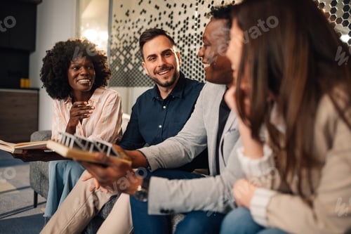 Preview: Diverse businesspeople implementing eco and sustainable ideas at office