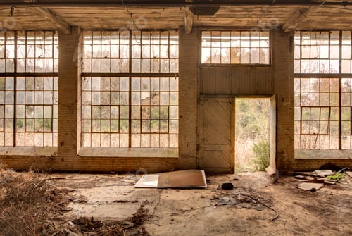 Preview: Old Gritty Abandoned Factory Interior